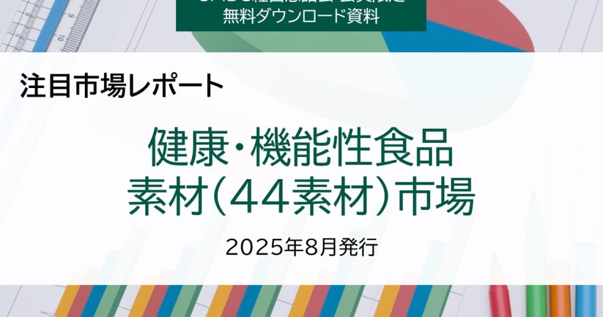 注目市場レポート】健康・機能性食品素材（44素材）市場［2025年